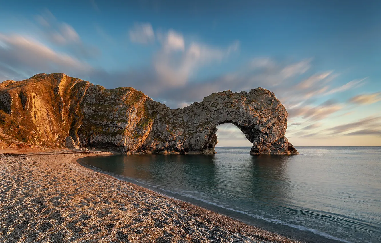 Photo wallpaper sea, coast, England, Dorset