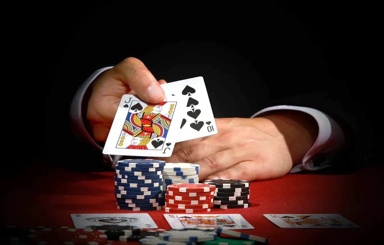 Photo wallpaper card, poker, casino, win