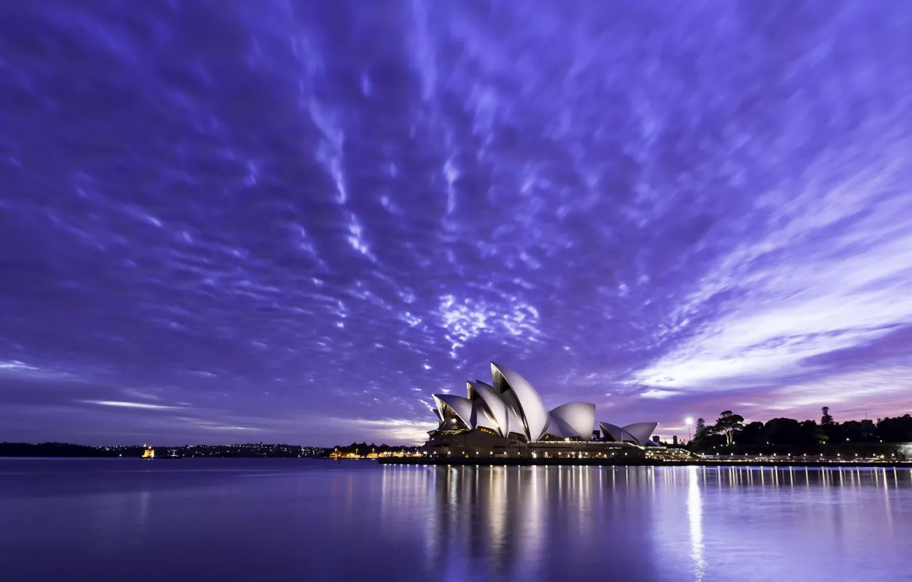Photo wallpaper dusk, Sydney, opera house