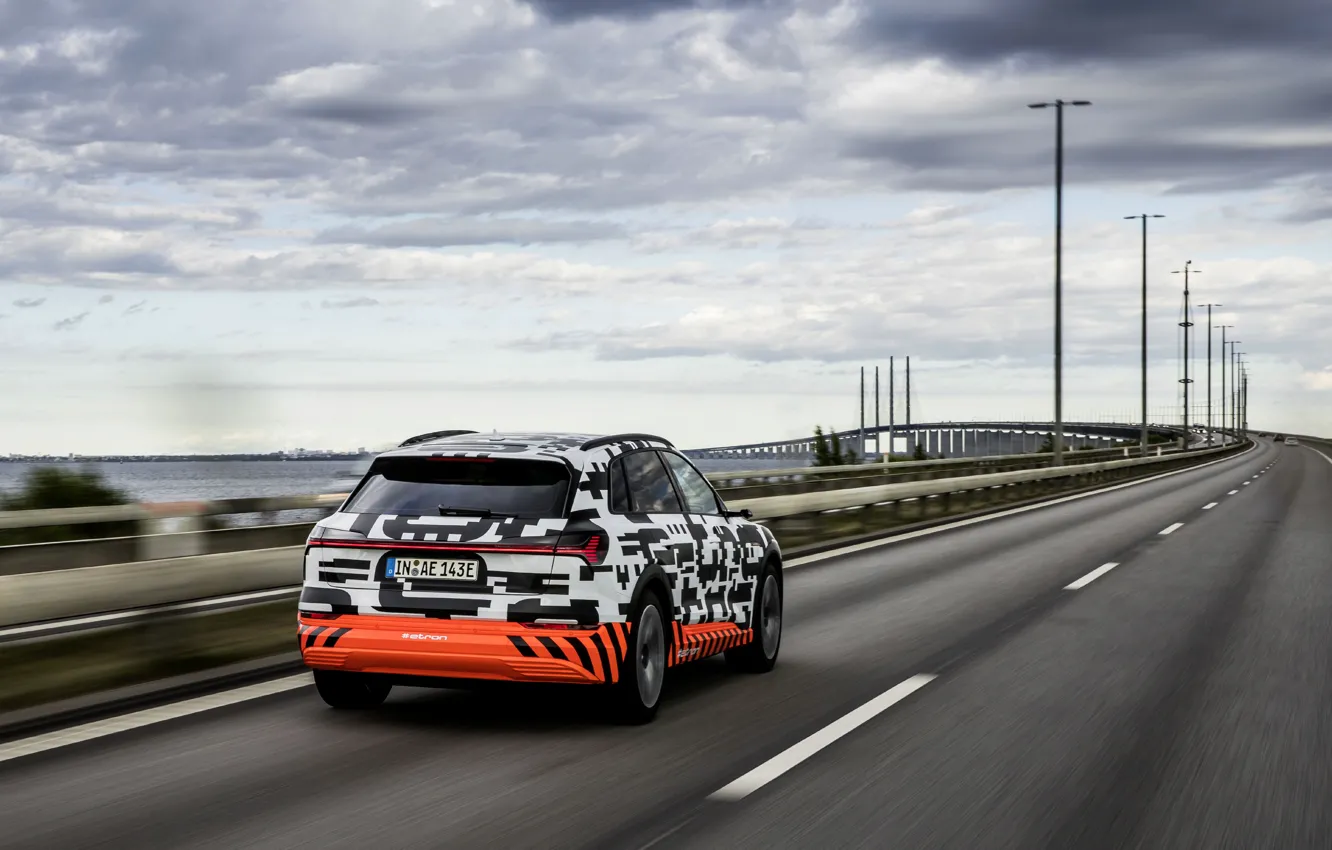 Photo wallpaper Audi, speed, track, 2018, E-Tron Prototype