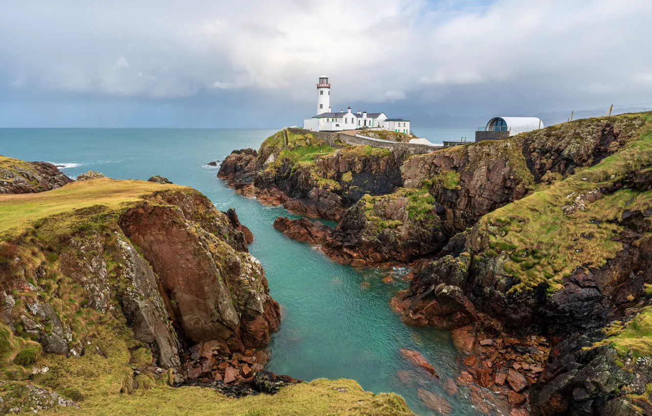 Photo wallpaper coast, lighthouse, Ireland, Donegal, Fanad Lighthouse