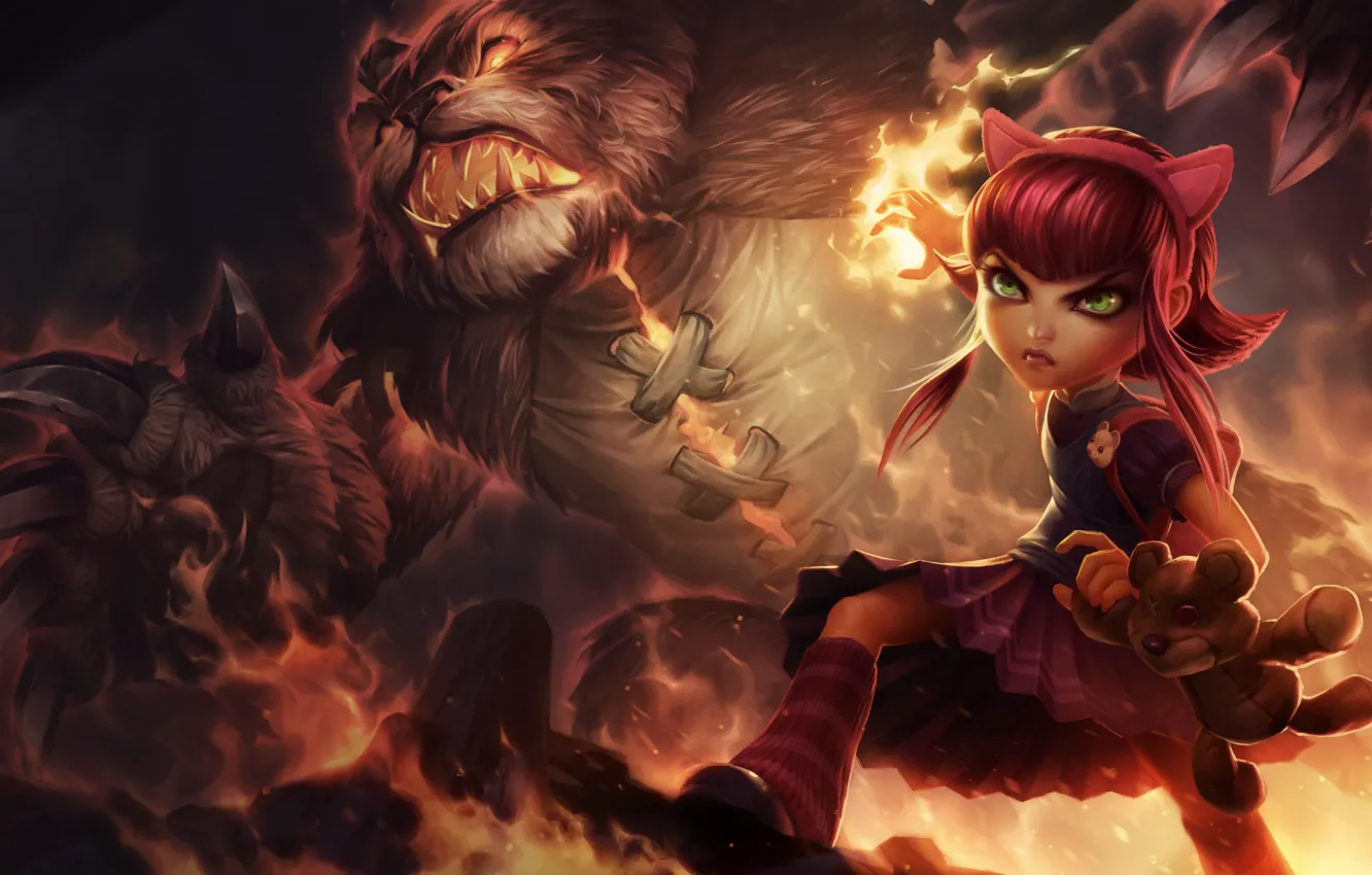 Photo wallpaper anger, the game, mouth, claws, game, character, green eyes, character, League of Legends, LOL, League …