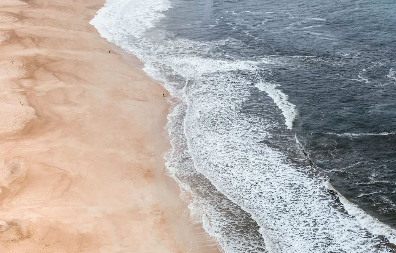 Photo wallpaper Beach, Sand, Portugal, Outdoor, Atlantic Ocean, Waves