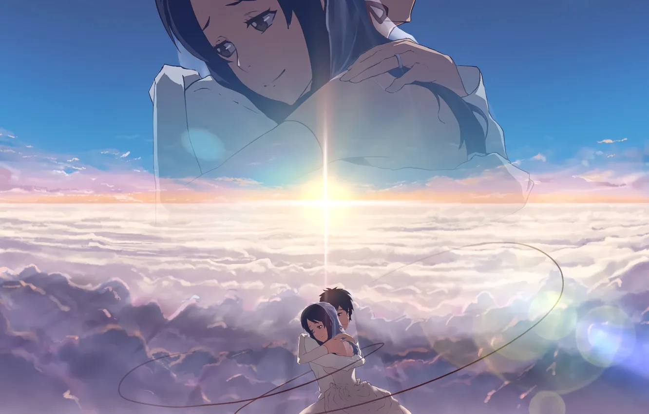 Wallpaper Romance Anime Art Hugs Two Kimi No Va On Your Name