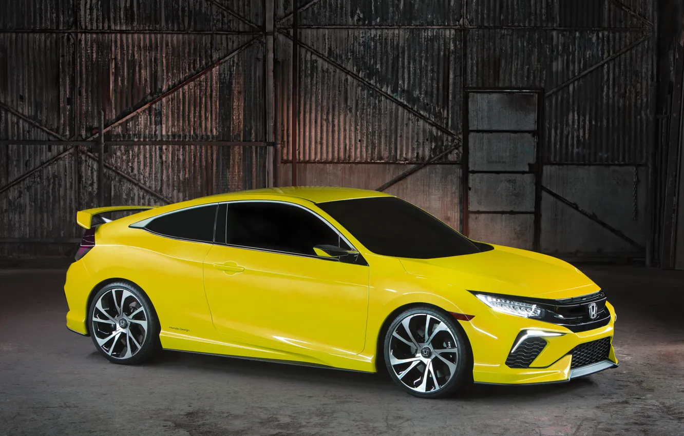 Photo wallpaper coupe, Honda, side, 2015, Civic Concept