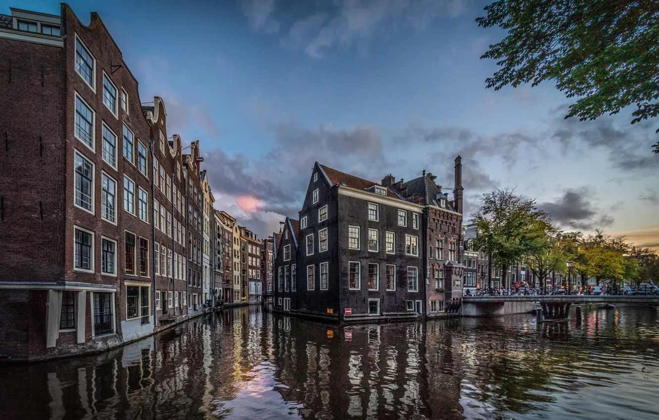 Photo wallpaper bridge, building, home, Amsterdam, channel, Netherlands, Amsterdam, Netherlands, De Wallen, De Wallen