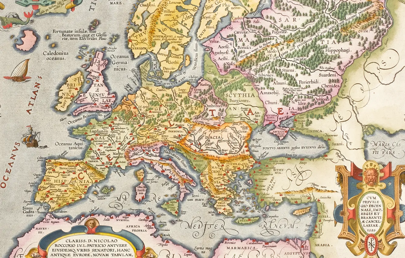 Wallpaper Europe Old Maps Old Maps Hand Coloured Engraved Map
