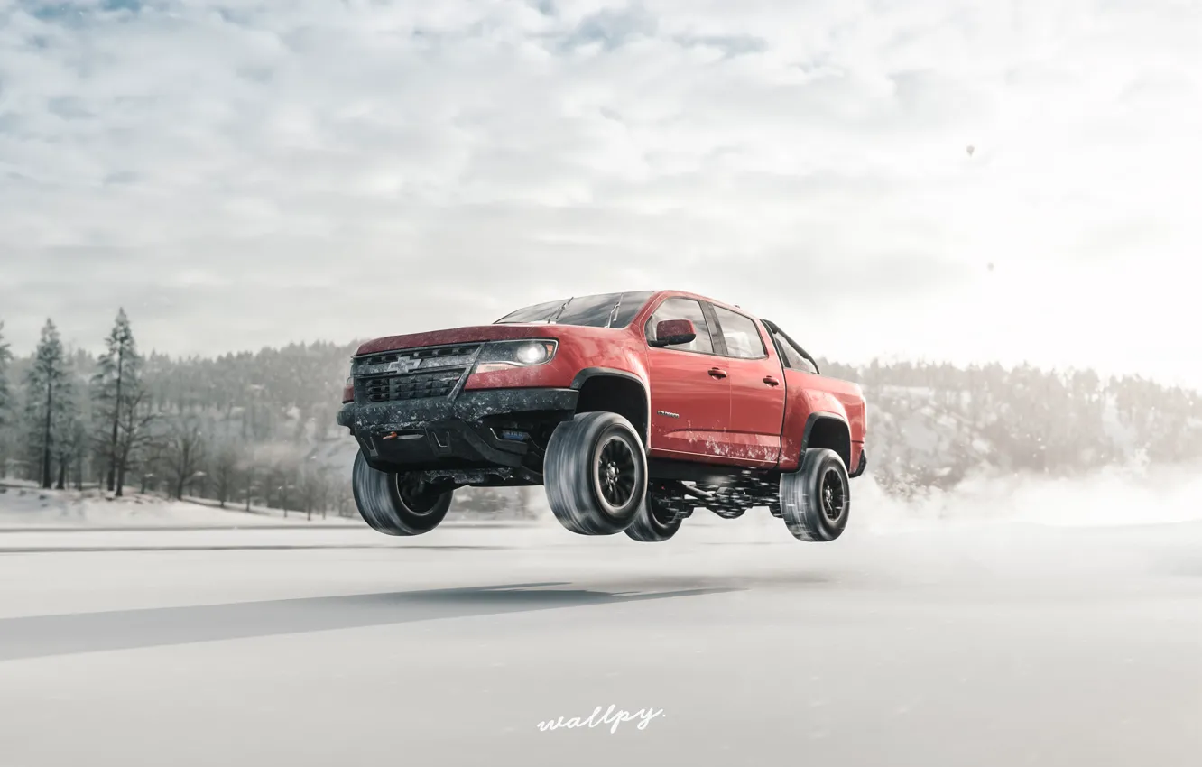 Photo wallpaper Chevrolet, Microsoft, 2018, Colorado, game art, Forza Horizon 4, by Wallpy