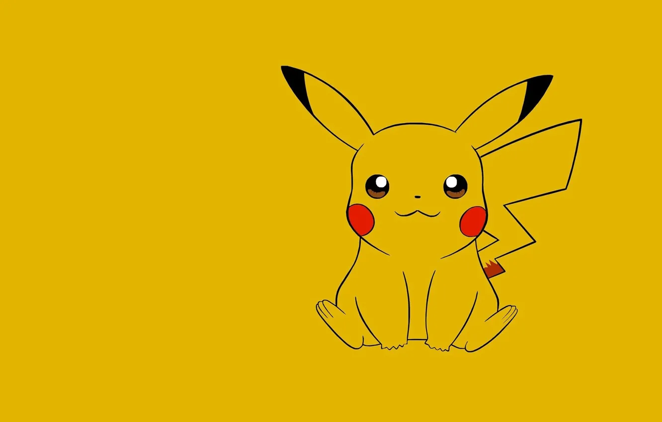 Wallpaper art, Pikachu, pokemon, children's images for desktop, section  минимализм - download