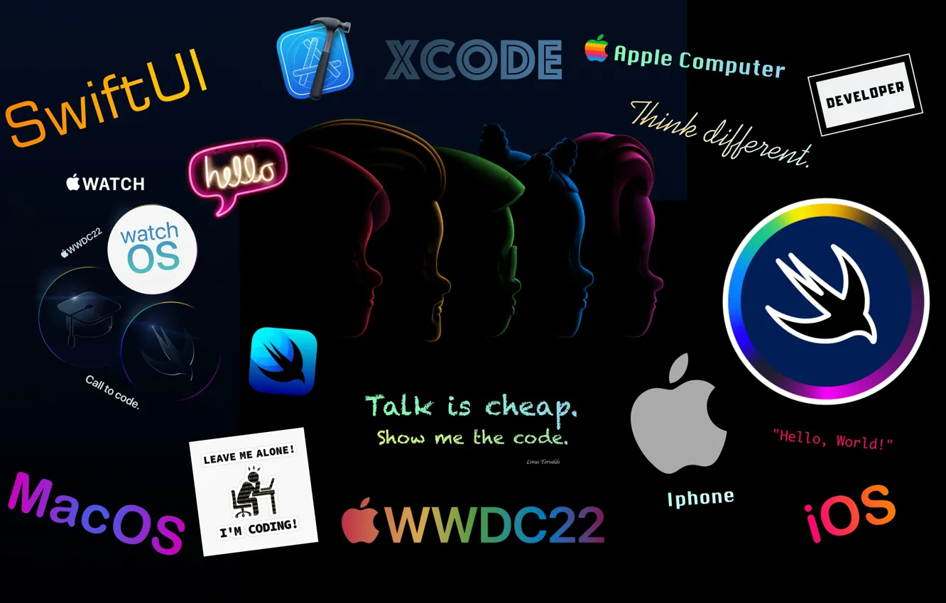 Wallpaper Apple, Swift, iOS, WWDC, Code, Developer, Xcode, MacOs images for  desktop, section hi-tech - download
