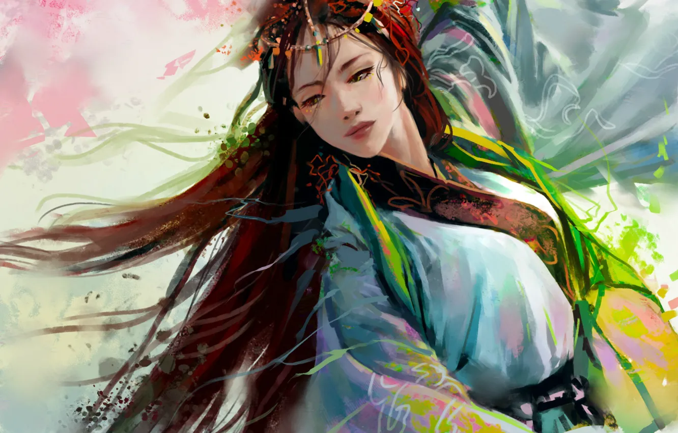 Photo wallpaper dance, Chinese, decoration, long hair, art, Hannah Jones