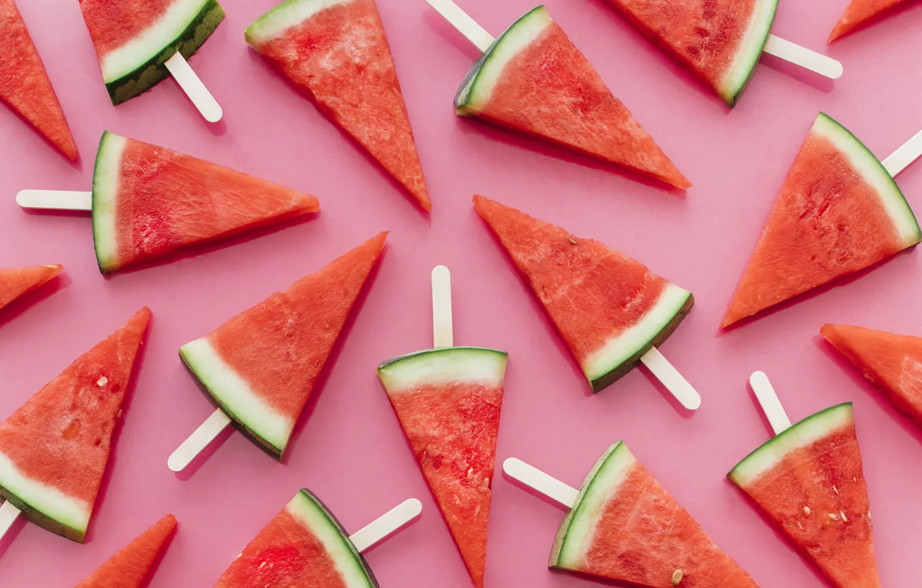 Photo wallpaper Sticks, Watermelon, slices