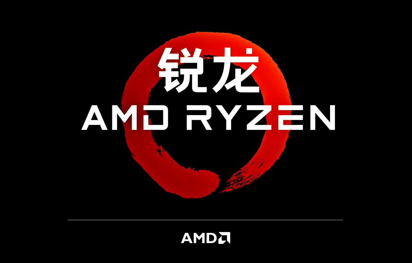 Photo wallpaper red, background, logo, AMD, dark, Corn, Ryazan, Ryzen, RYZEN, Ryazhenka