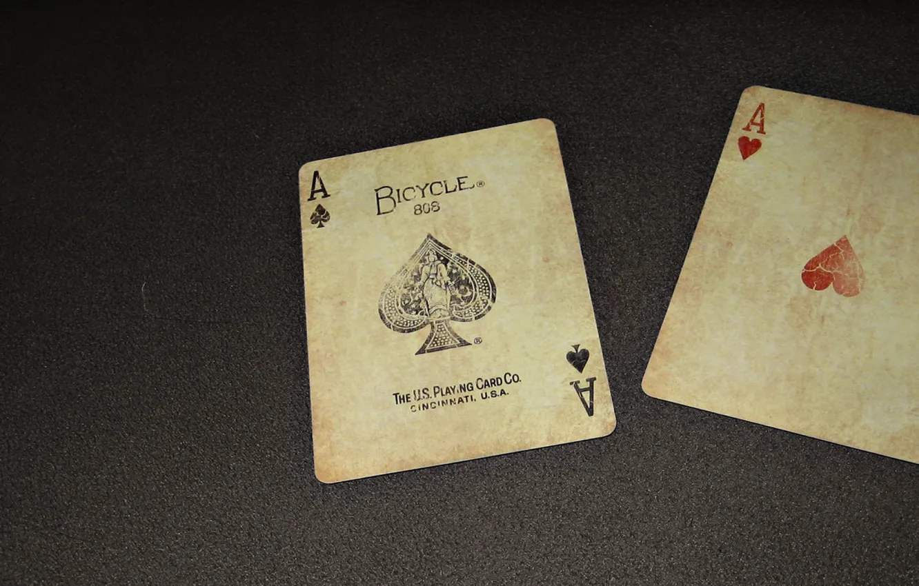 Photo wallpaper card, poker, 2 aces