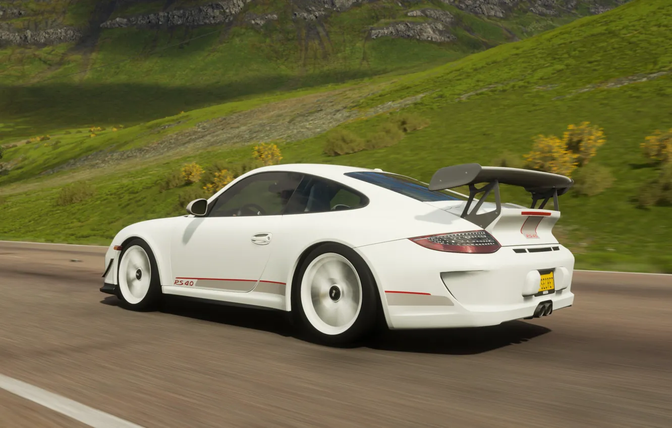 Photo wallpaper summer, mountains, Porsche, forza horizon 4, 911 GT3 RS 4.0