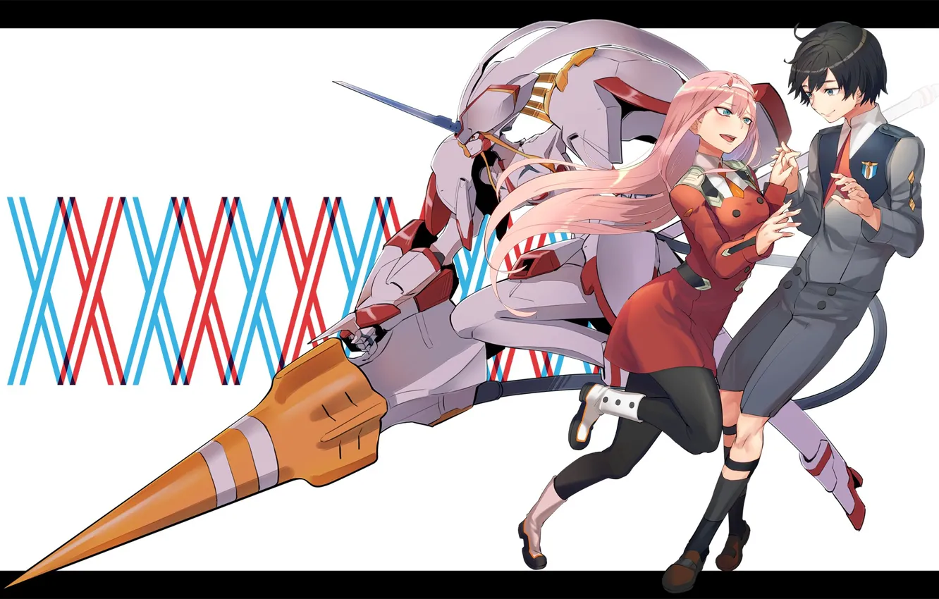 Photo wallpaper Girl, Robot, Guy, Pair, Two, Darling In The Frankxx, Cute in France