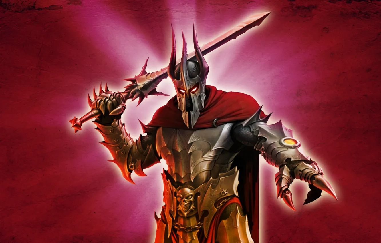 Wallpaper Red Background Sword Overlord Armor Lord Images For Desktop Section Igry Download