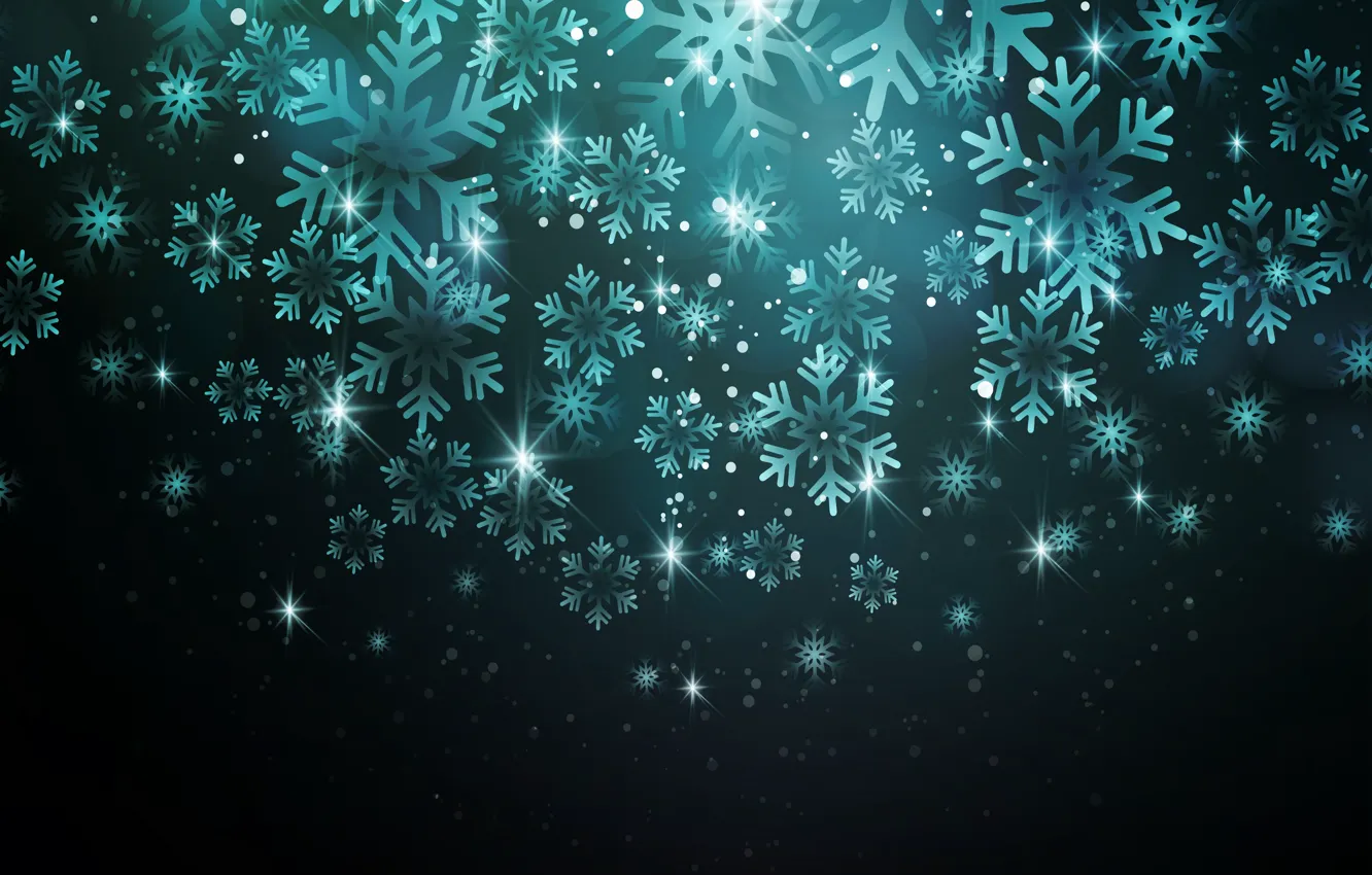 Wallpaper snowflakes, background, holiday, bokeh, postcard, Christmas ...