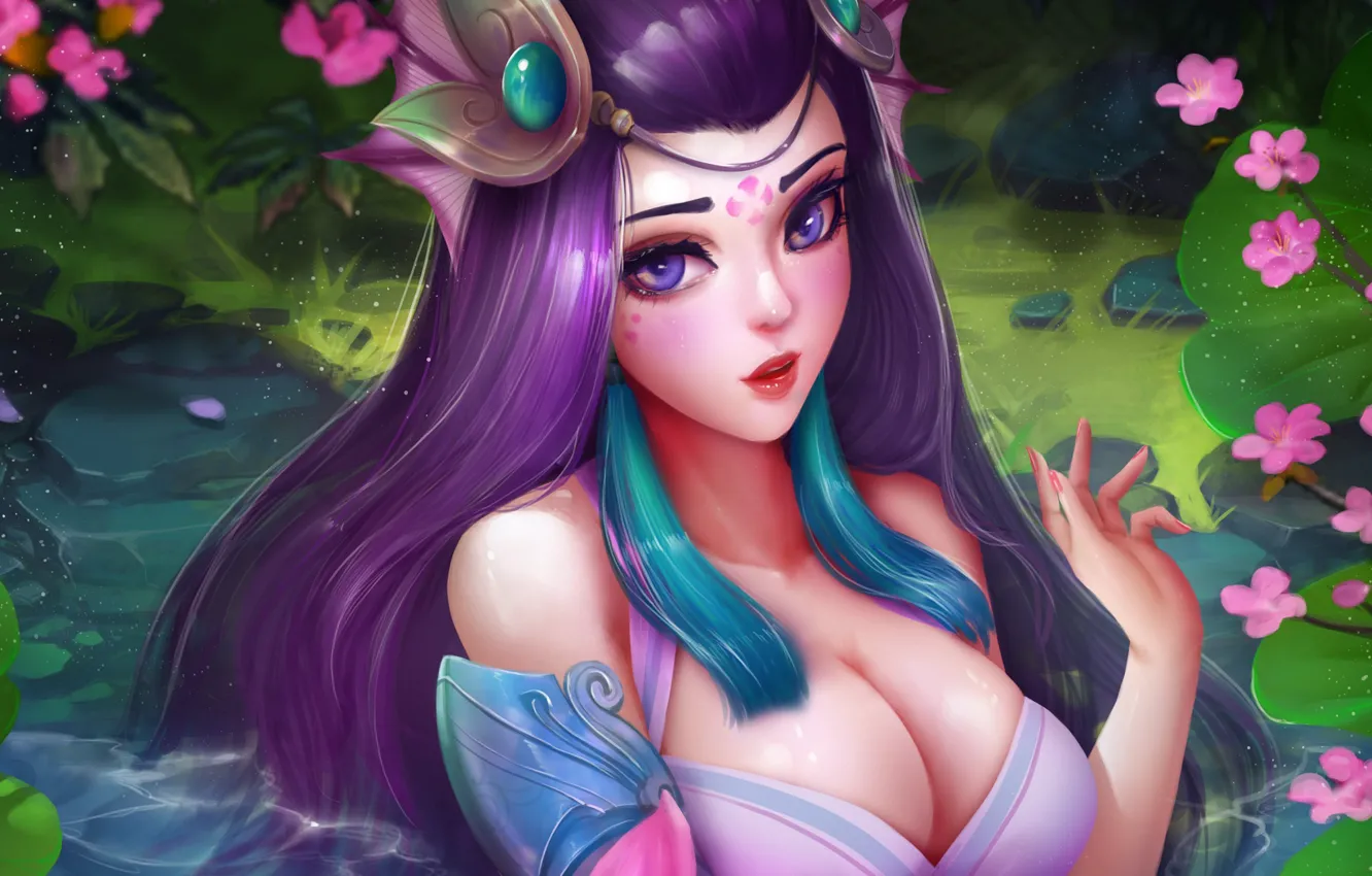 Wallpaper girl, art, Nami, League Of Legends images for desktop, section  игры - download