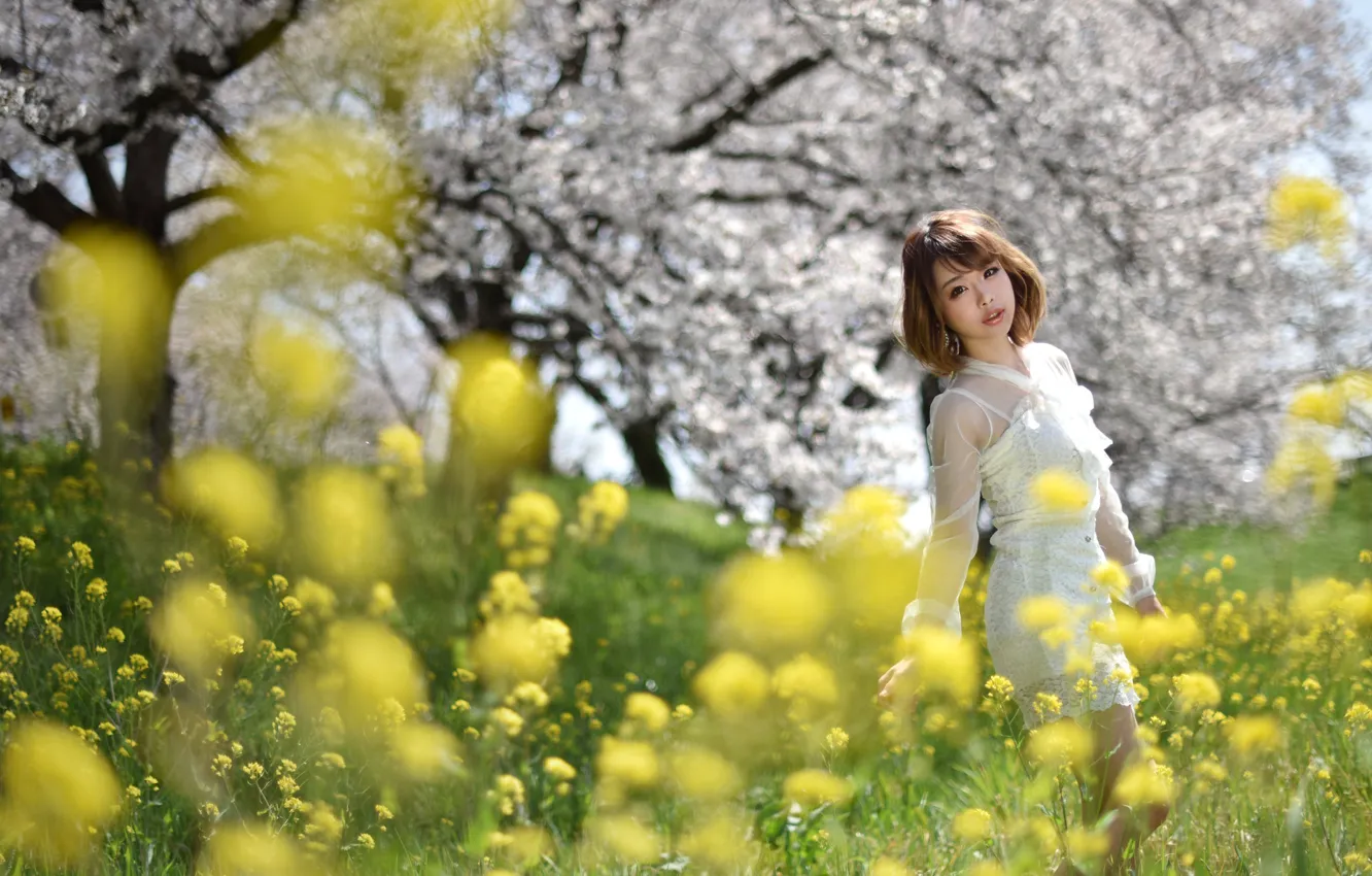 Wallpaper girl, nature, Asian images for desktop, section девушки ...