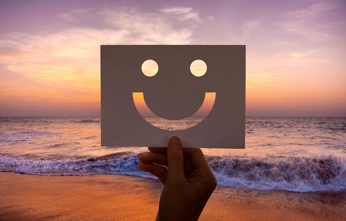 Wallpaper sea, sunset, smile images for