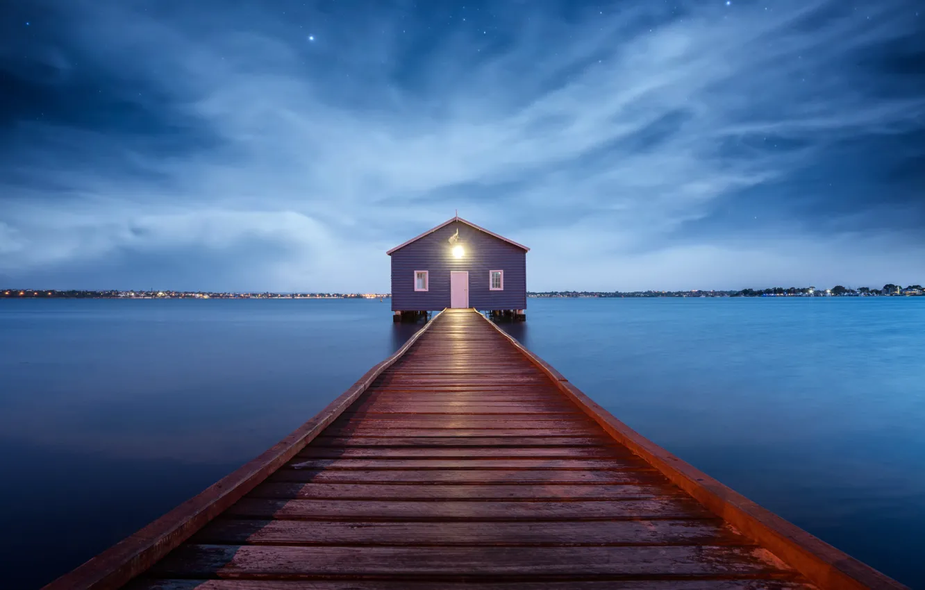 Wallpaper boathouse, Perth, Swan River