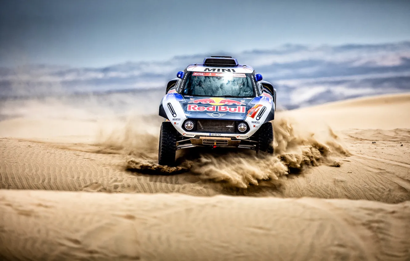 Photo wallpaper Sand, Auto, Mini, Sport, Desert, Machine, Car, 300, Rally, Dakar, Dakar, Buggy, Buggy, X-Raid Team, …
