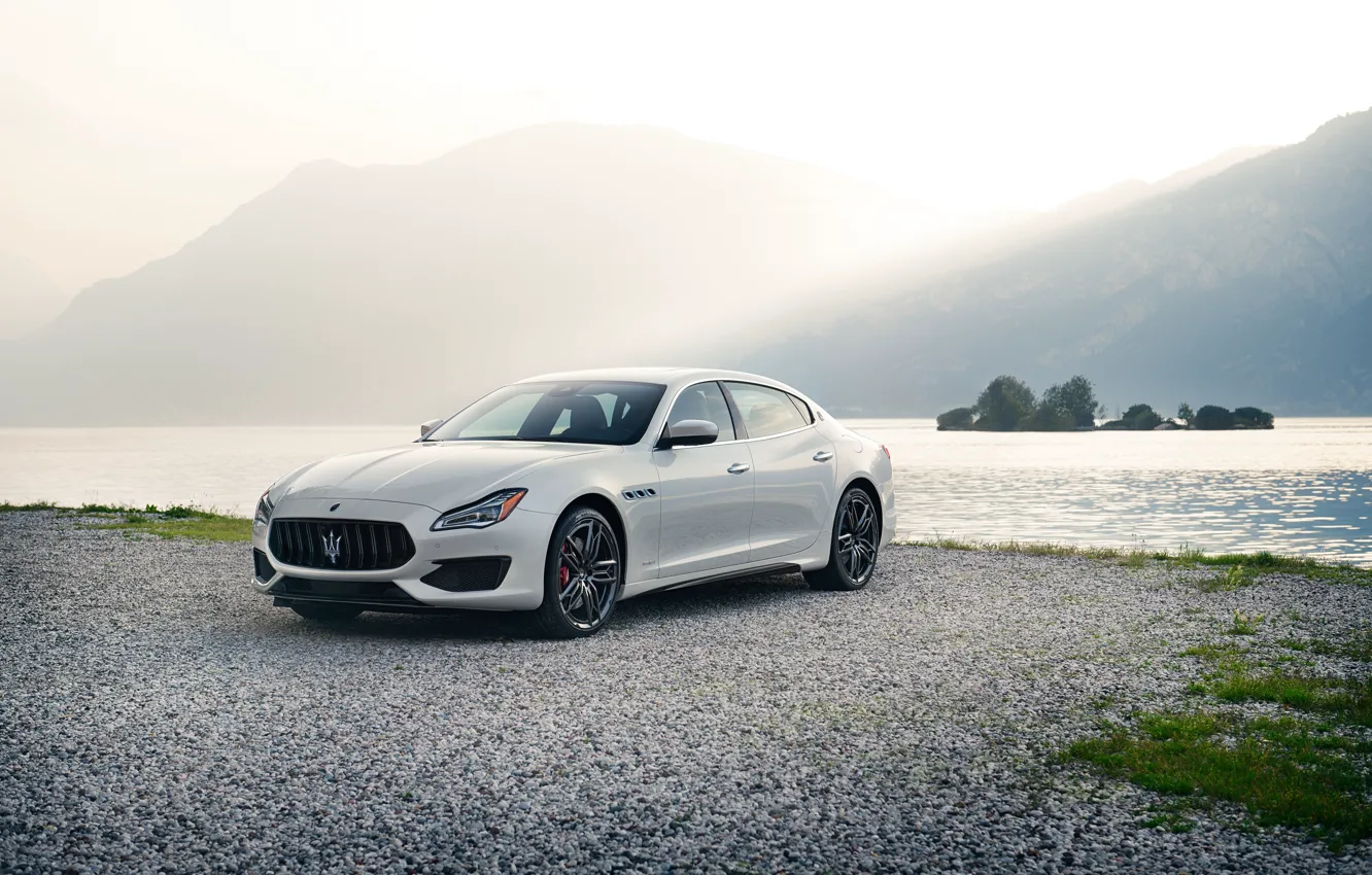 Photo wallpaper auto, white, Maserati, Quattroporte, metallic, GTS, 2019, GranSport