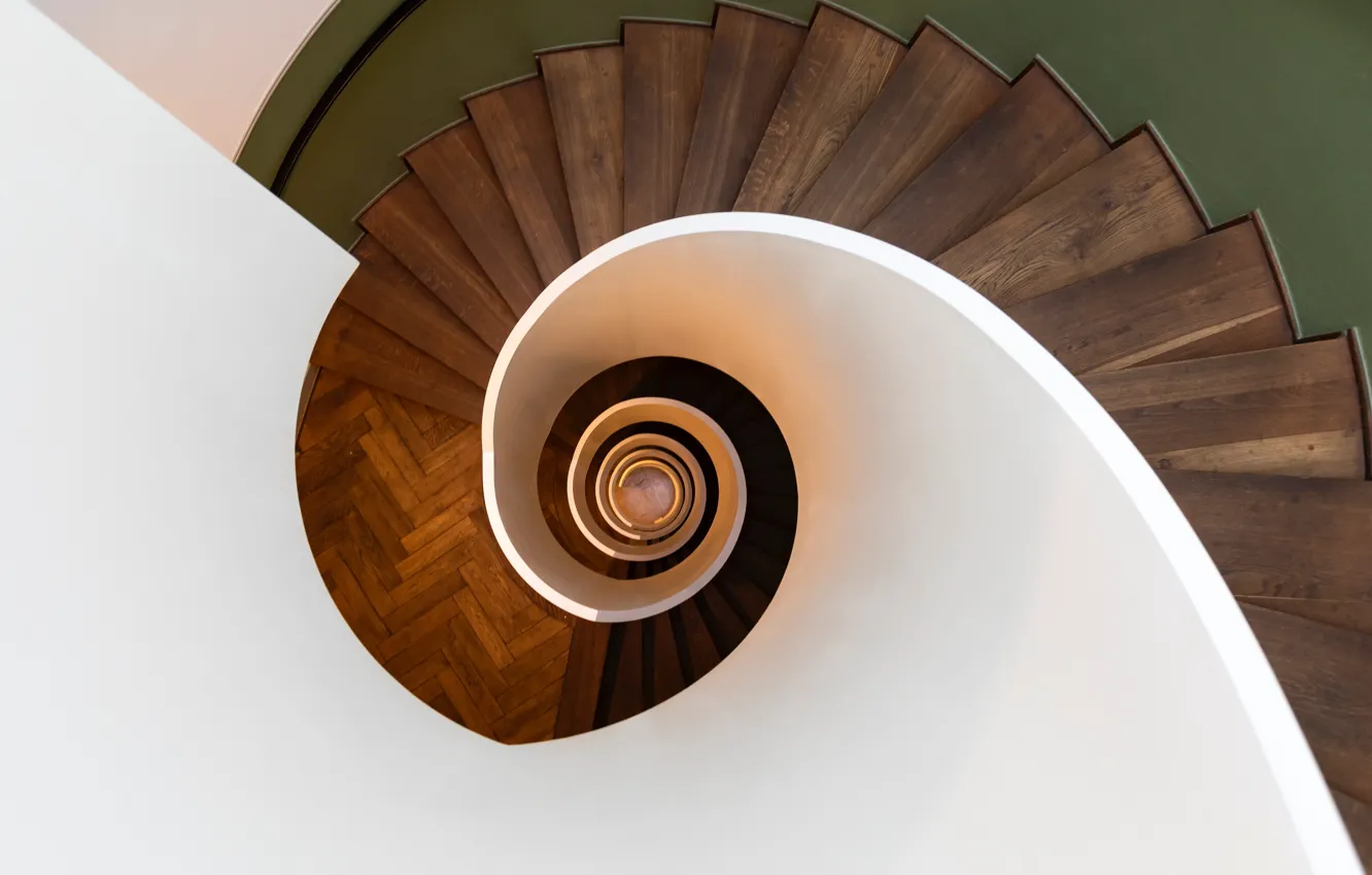 Photo wallpaper spiral, staircase, switzerland, zurich, pascal meier