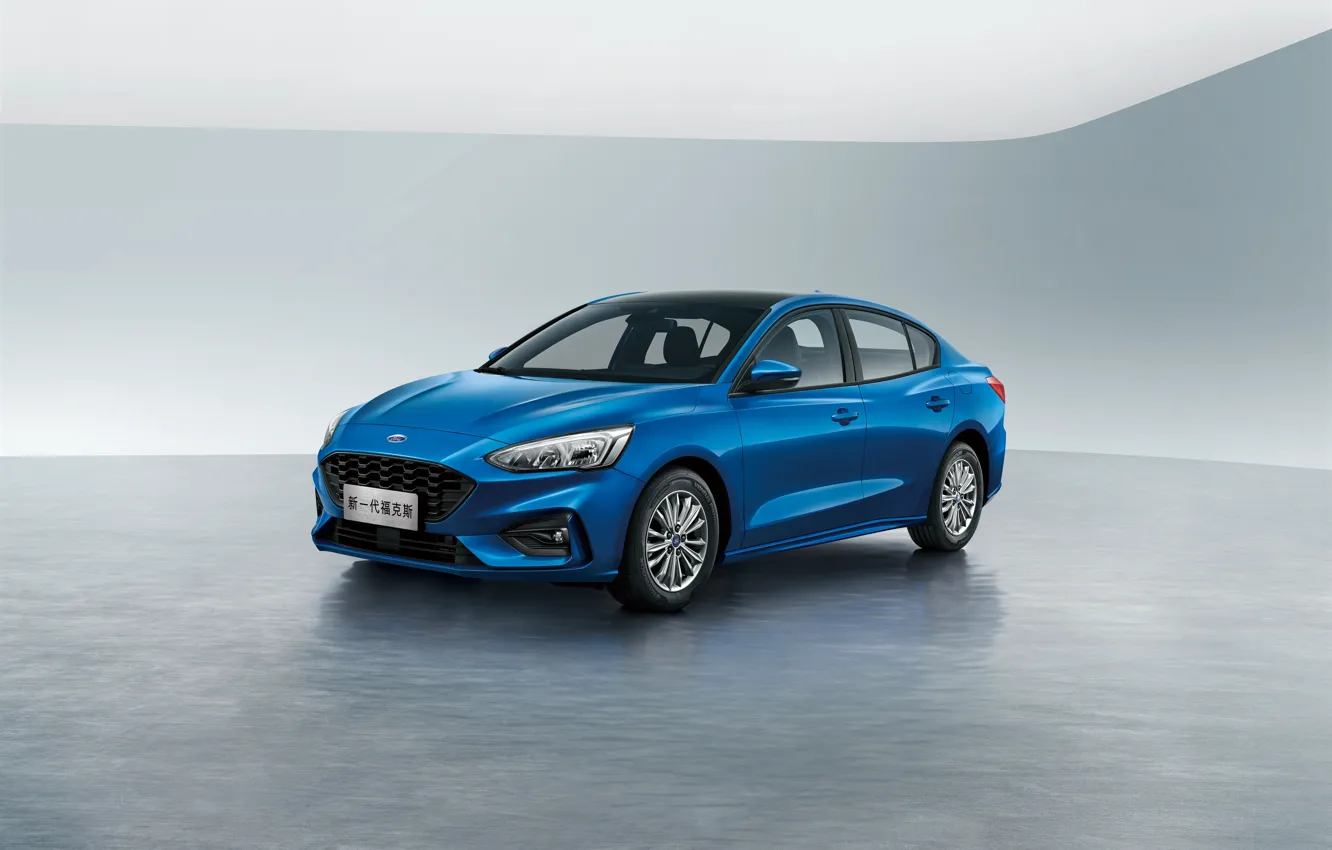 Photo wallpaper blue, China, Ford, Focus, Edge, Sedan, 2019