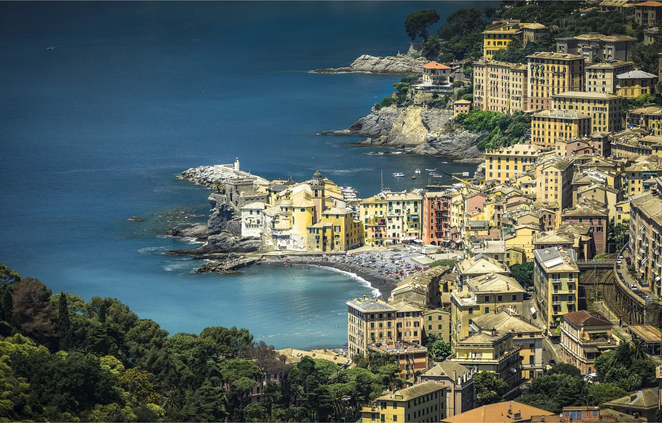 Photo wallpaper sea, coast, Italy, Liguria, Liguria, Camogli
