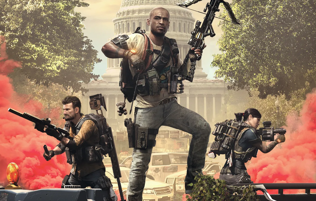 Wallpaper weapons, Ubisoft, Game, Capitol, crossbow, agents, the gun, Tom  Clancy's The Division 2, The Division 2, granotomet images for desktop,  section игры - download