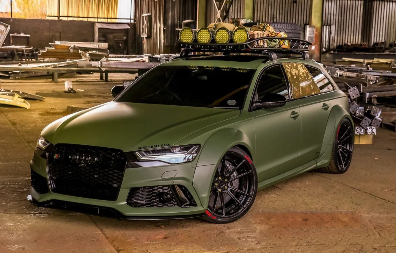 Photo wallpaper Audi, Tuning, Tuning, RS6, Audi RS6 Sportback Army Green by RACE on ADV.1 Whe
