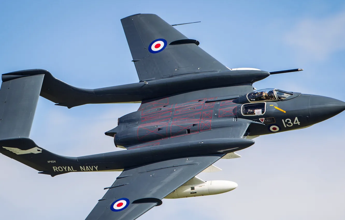 Photo wallpaper Fighter, RAF, Royal Navy, Sea Vixen, de Havilland Aircraft Company, de Havilland DH.110 Sea Vixen