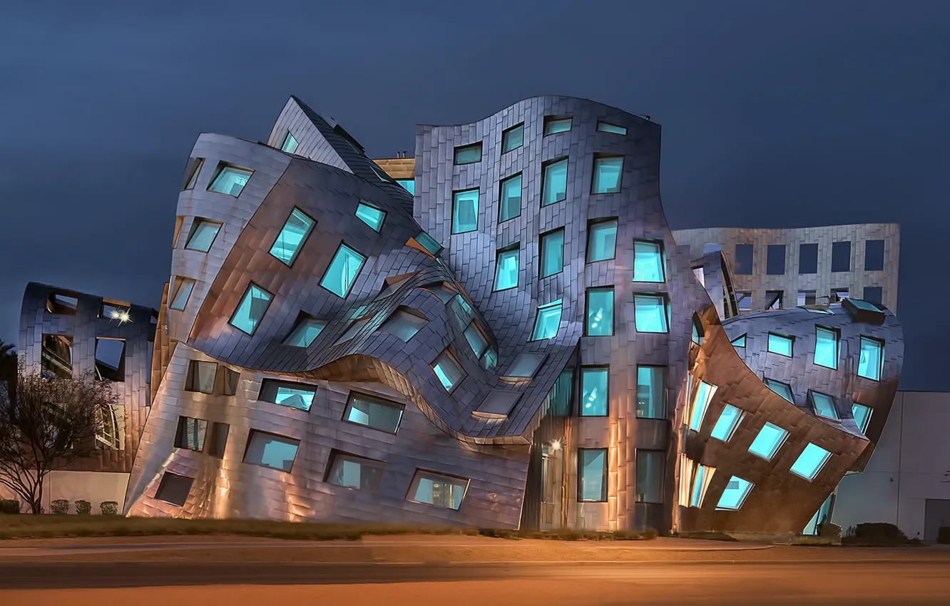 Wallpaper long exposure, architect Frank Gehry, Las Vega, Cleveland Clinic  Lou Ruvo Center images for desktop, section город - download