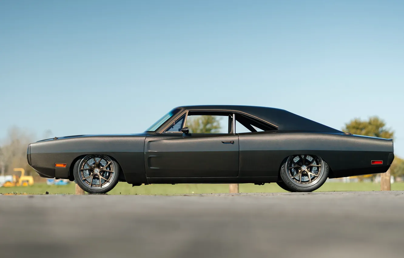 Photo wallpaper Evolution, 1970, Dodge Charger, Side view, Speedkore