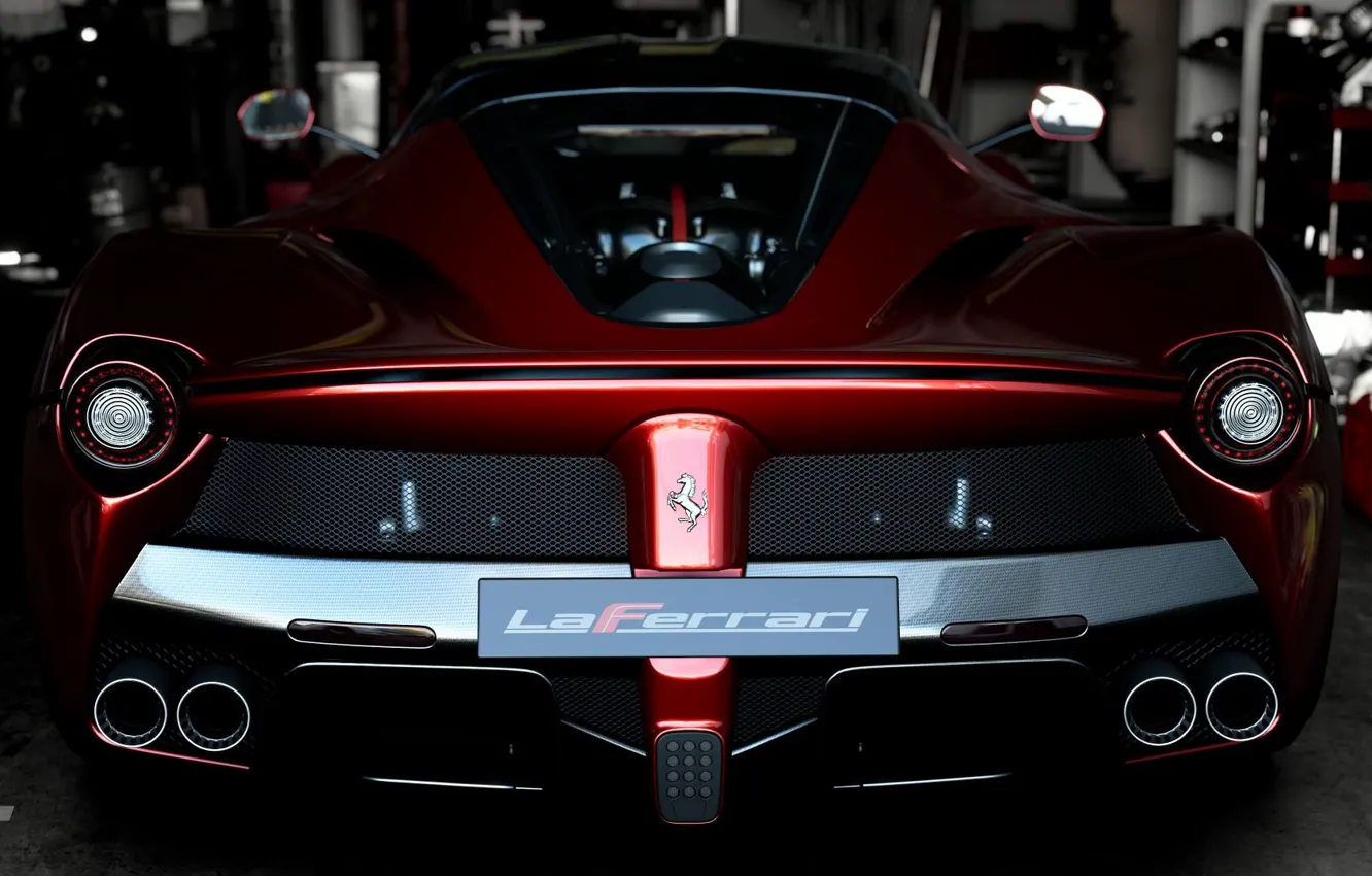 Photo wallpaper Red, Auto, Black, Machine, Ferrari, LaFerrari, Gran Turismo Sport