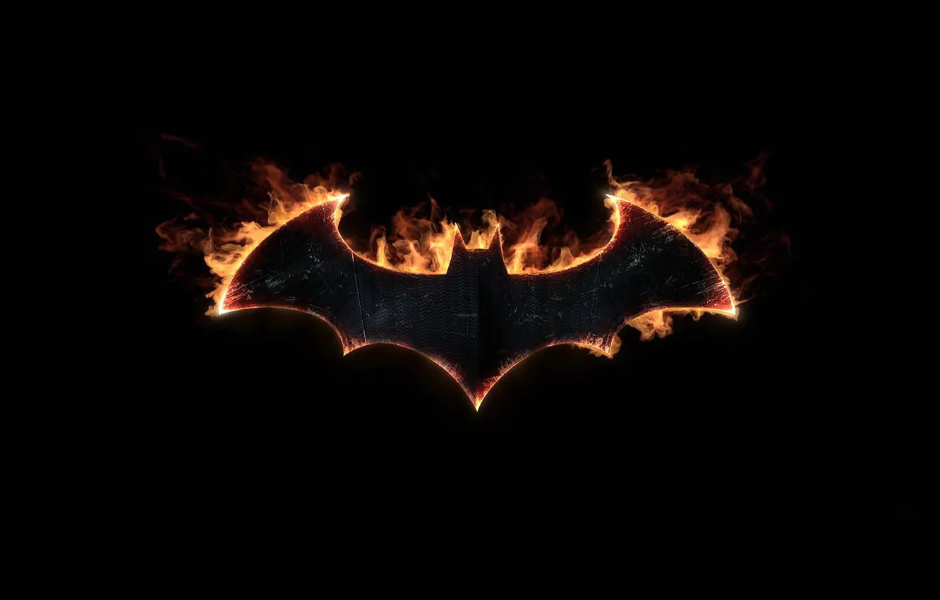 bat, fire, emblem, logo, symbol