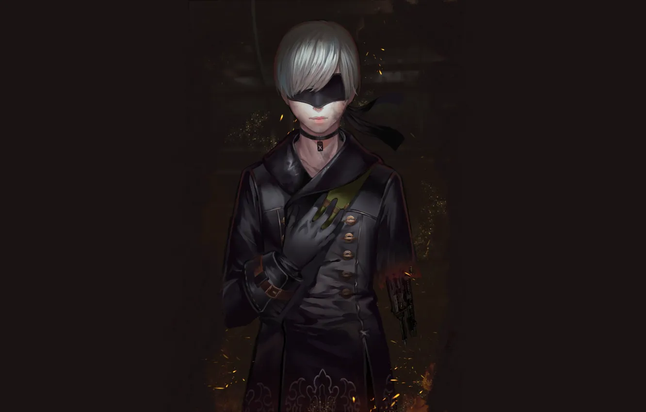 Wallpaper Boy Sparks Cyborg Eye Patch Nier Automata Yorha No 9 Type S Images For Desktop Section Igry Download