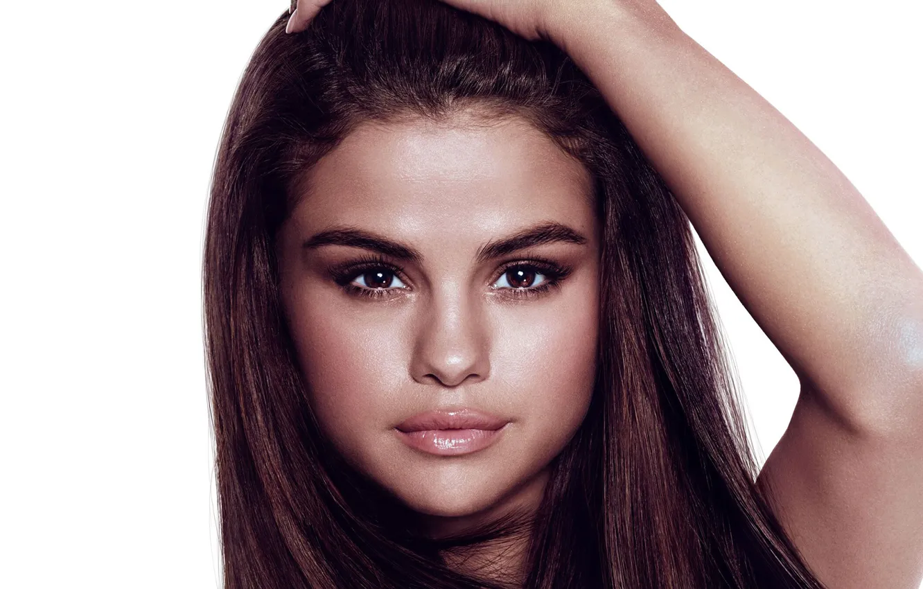 Wallpaper eyes look girl portrait tan Selena Gomez images for