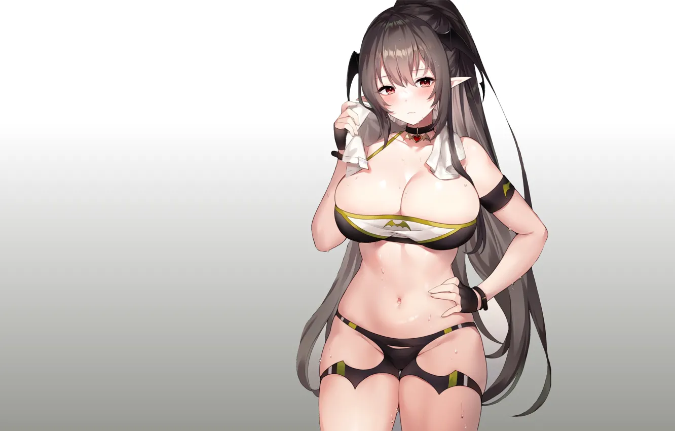 Wallpaper girl, hot, sexy, boobs, anime, big boobs, babe, oppai, tight,  thick, short shorts, thicc images for desktop, section сэйнэн - download