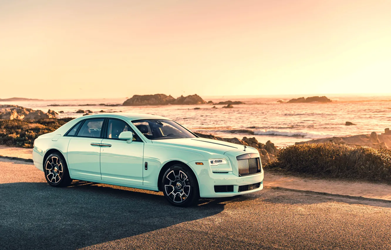 Photo wallpaper blue, Luxury, Rolls-Royce Ghost