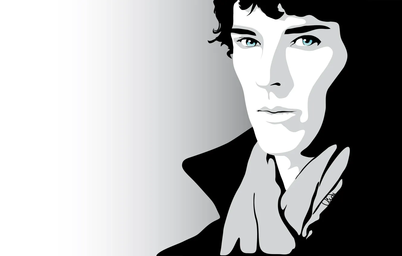 Wallpaper look, Sherlock Holmes, Benedict Cumberbatch, Benedict  Cumberbatch, Sherlock, Sherlock, Sherlock BBC, vector graphics, Sherlock  Holmes, Sherlock (TV series), by oydie images for desktop, section фильмы -  download