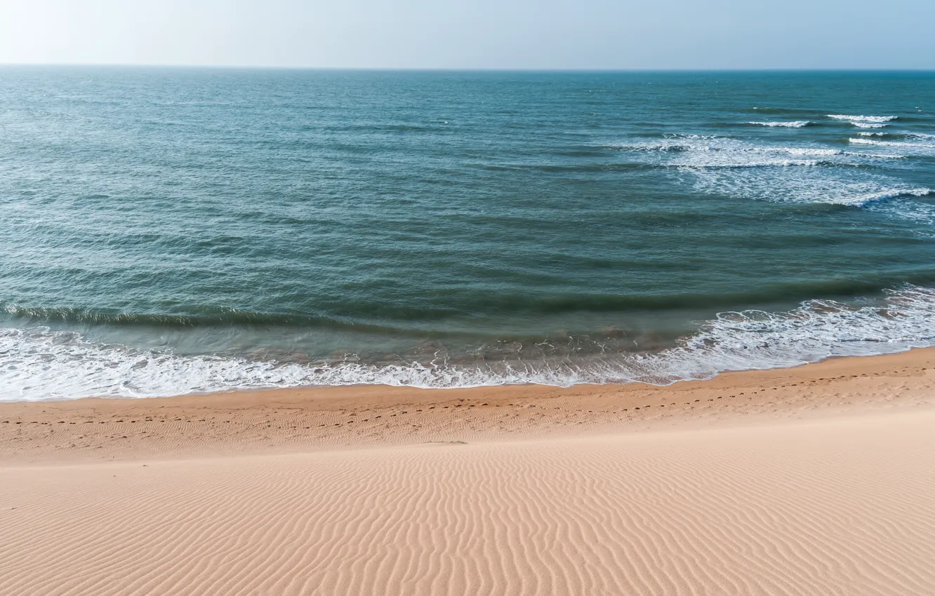Photo wallpaper sand, sea, wave, beach, summer, summer, beach, sea, ocean, seascape, sand, wave