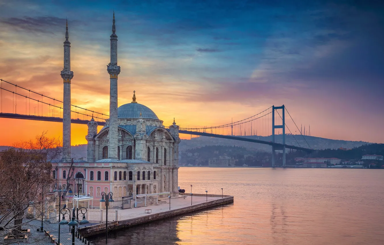 Wallpaper bridge, turkey, istanbul, bosphorus, Ortaköy Mosque images for  desktop, section город - download