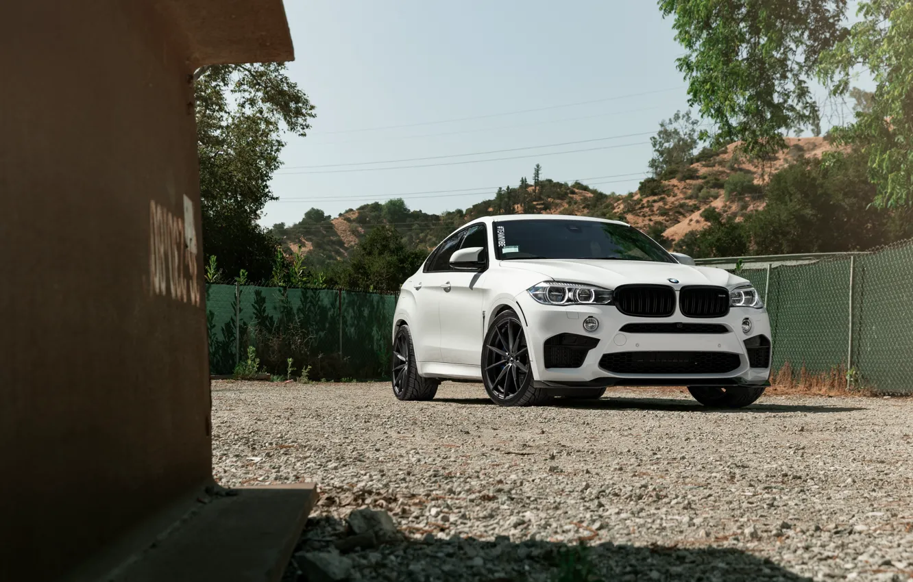 Photo wallpaper BMW, X6M, White, Sight, F86, Adaptive LED