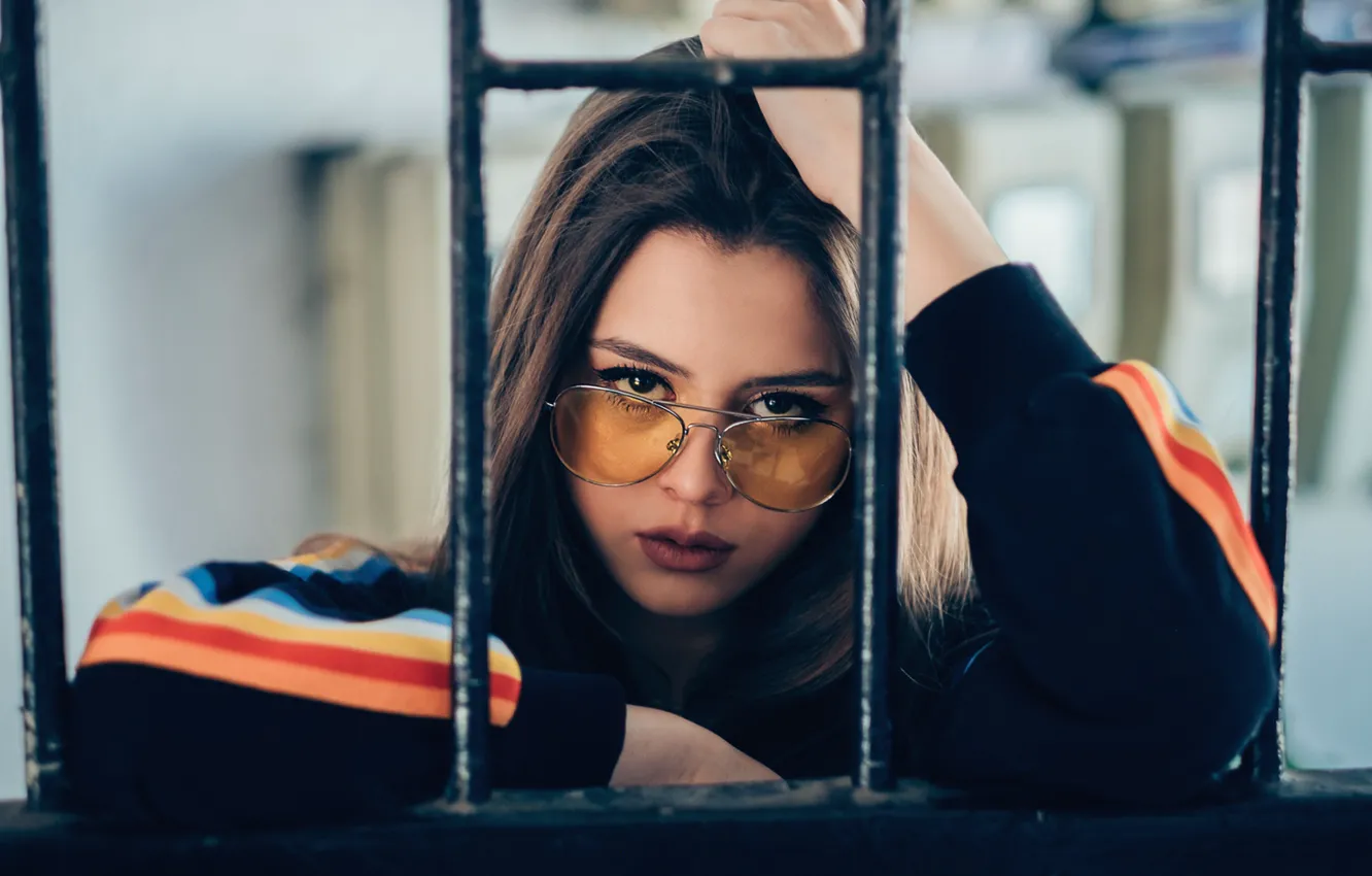 Wallpaper look, girl, face, glasses images for desktop, section девушки -  download