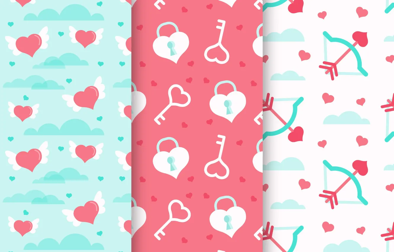 Wallpaper background, Love, texture, hearts, pattern, Heart images for  desktop, section текстуры - download