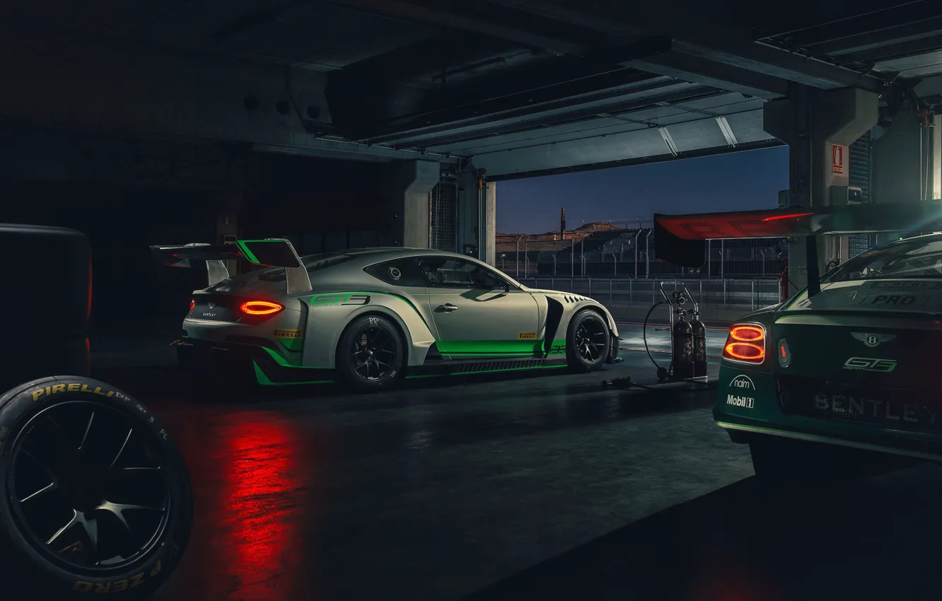 Photo wallpaper Bentley, Continental, racing car, GT3, 2018, racing Boxing