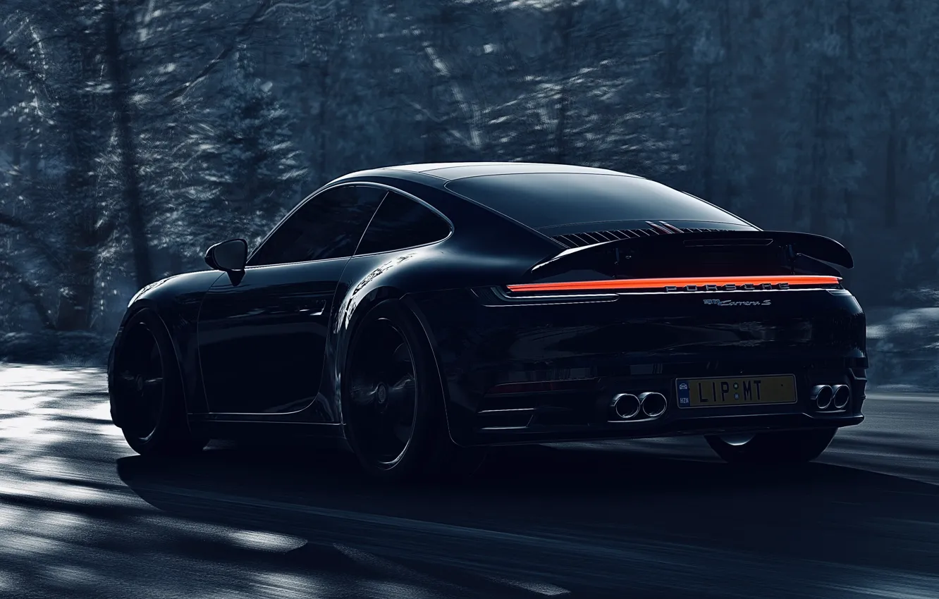 Wallpaper HDR, 911, Porsche, Wood, Winter, Snow, Game, Carrera S, UHD, 4K,  Xbox One X, Forza Horizon 4, FH4, Photography by Tom, Porsche Carrera S  images for desktop, section игры - download